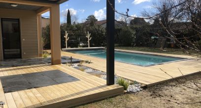 aménagement d'une terrasse à Millery