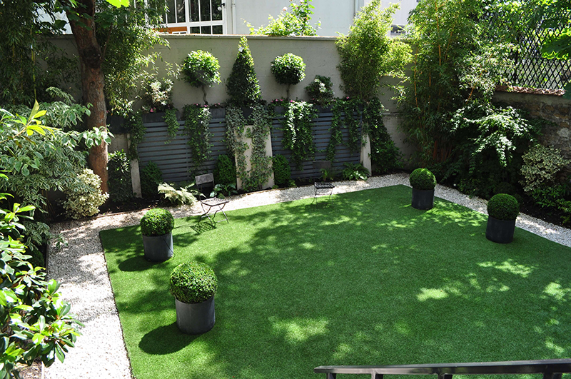 Aménagement d'un jardin contemporain par Vert Ambiance à Lyon